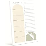 Magnetic Meal Planner 6x9 Inch Weekly Planning Notepad, 52 Sheets with Perforated Grocery List - The Ultimate Fridge Menu Organizer