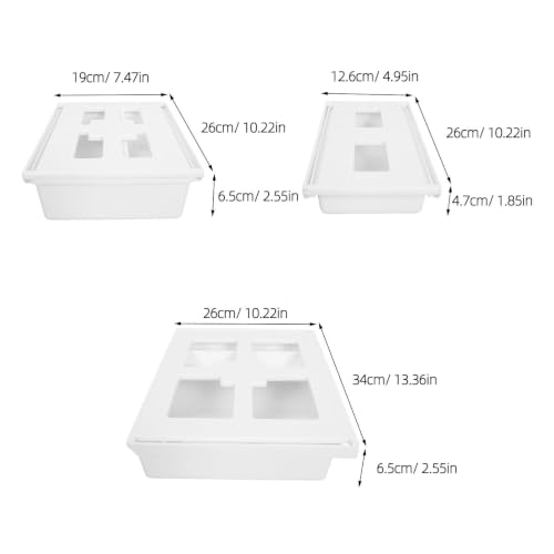 Organizador de cajones bajo escritorio jojofuny 3 piezas con 3 cajones plásticos autoadhesivos, diseño combinado para oficina o espacio de trabajo en casa miniatura 2