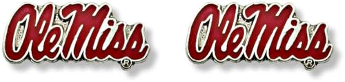 Aminco NCAA Mississippi Ole Miss Rebels Logo Post Earrings