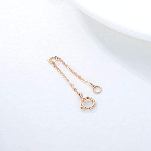 Image of 14K Gold Chain Extender for Women, Yellow Gold /White Gold /Rose Gold Adjustable Gold Necklace Anklet EXtension Chain, Available in 2 /3 /4 Inch