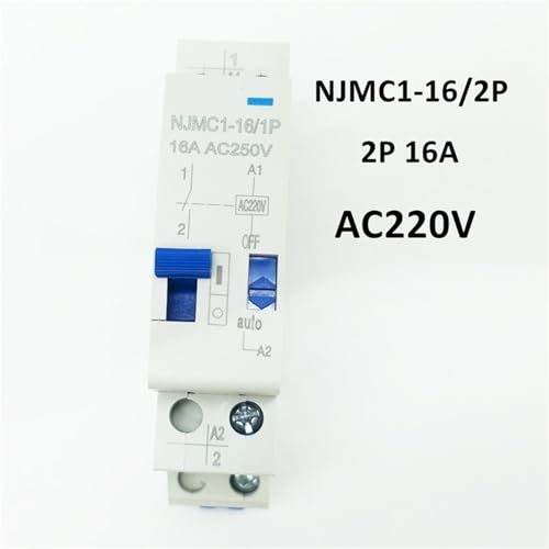 Relé de pulso NJMC1-16/2P para control de iluminación industrial DC 12V de 16A 4