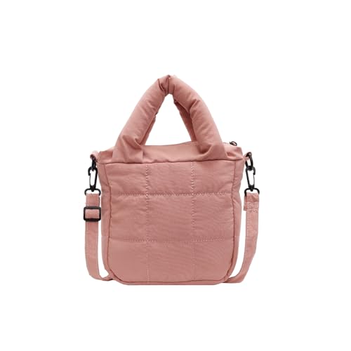 Puffer Tote Bag Mini Quilted Puffy Tote Bags with Convertible Strap Lightweight Square Crossbody Shoulder Bag for Women 2025
