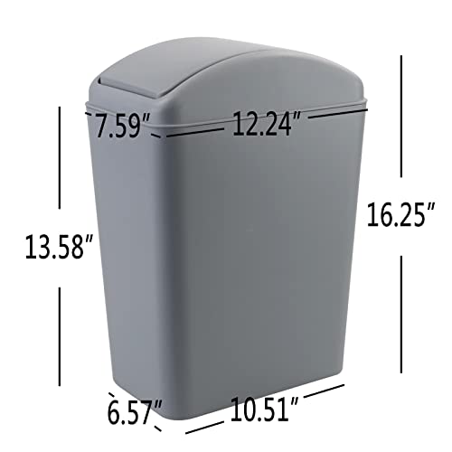 Caneca de basura con tapa basculante 16 L pack 2 miniatura 2