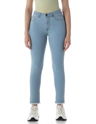 Image of INKD Women's Slim Fit Jeans - Mid-Rise| Stretchable | Enzyme Wash | Classic 5 Pocket Styling | Jeans for Women (Available in Plus Sizes)