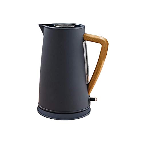 Zecken Edelstahl-Kessel, 1.7L Wasserkocher Schnell Boil Holzgriff Entwurf, Darkgray