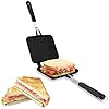 Agatige Padella a doppia faccia, antiaderente Tortilla Sandwich Maker Pancake Pan per la colazione, macchina per toast con manici Padella per grigliate colazione
