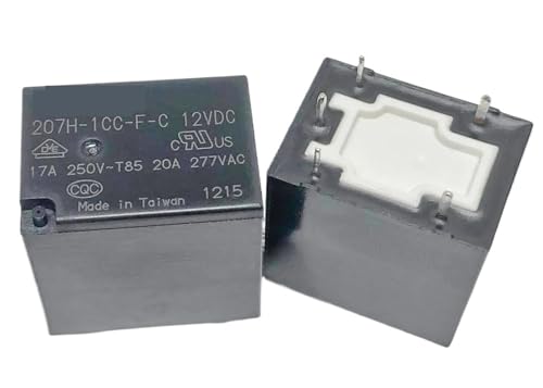 Relais 5 Broches 207H-1CH-FC et 207H-1CC-FC 12 V CC 20 A pour circuit imprimé