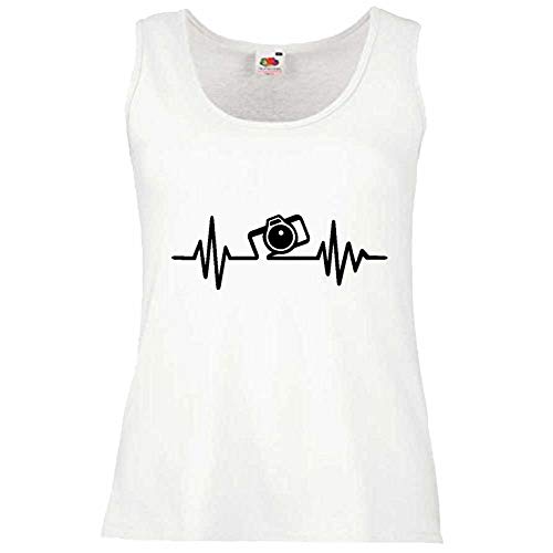 Reifen-Markt Débardeurs photo rythme cardiaque - Appareil photo numérique - Photographie - Photographie - Photographie - Sans manches en blanc, Weiß, XXL