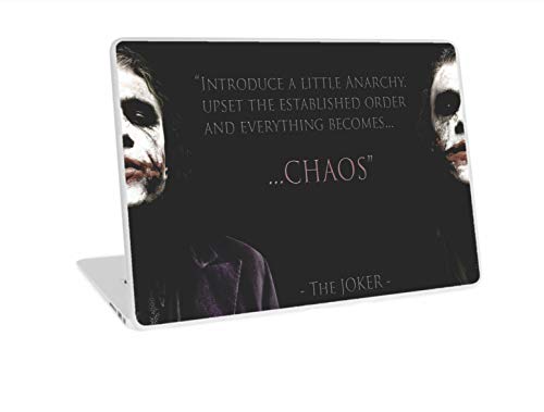 Image of Galaxsia Chaos The Joker Vinyl Laptop Skin /Sticker /Cover /Decal Compatible for Any Laptop (Hp /Dell /Sony /Acer /Lenovo /Asus etc..) Brand Models of Size17 to 17.3 Inches Laptop Or Notebook.