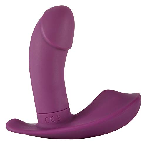 ORION Slip-Vibrator - intensiver G-Punkt Stimulator mit Klitoris-Reizer für Frauen, 10 verschiedene Vibrationsstufen, drahtlose Fernbedienung, lila