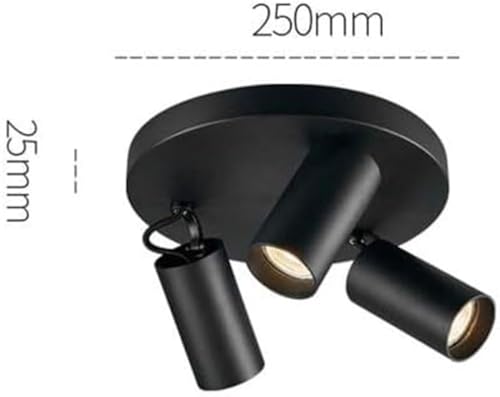 Kits d'éclairage sur rail réglables avec spots orientables simples