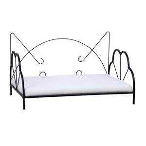  AFBKSSBB-Metal-Cat-Beds-Dog-Sofas-Medium-Small-Pet-Beds-Strong-Iron-Frame-Pet-Sofas-with-Washable-Cover-White