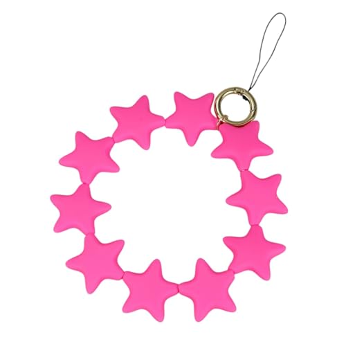 New 2026 Kute Cartoon Star Siilicoine Keychains Phone Pendant Charrms Phone Lanyard Handmade Backpack Ornament Keychain Trendy Jewelry Fashion Festival