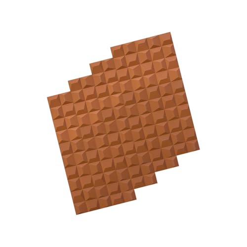 Panneaux muraux 3D Vibeo en relief géométrique jaune pour salon, lot de 4 pcs
