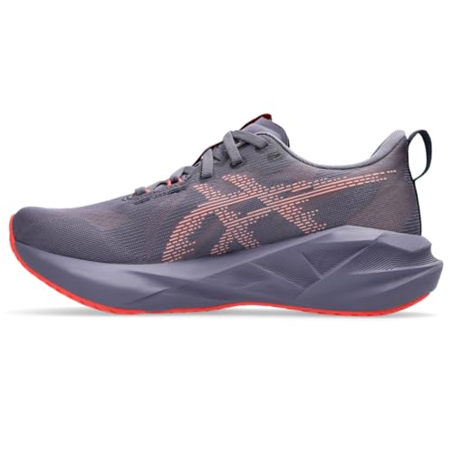 ASICS Women's NOVABLAST 5 Running Shoes, 7.5, Greyish Purple/Coral Reef4