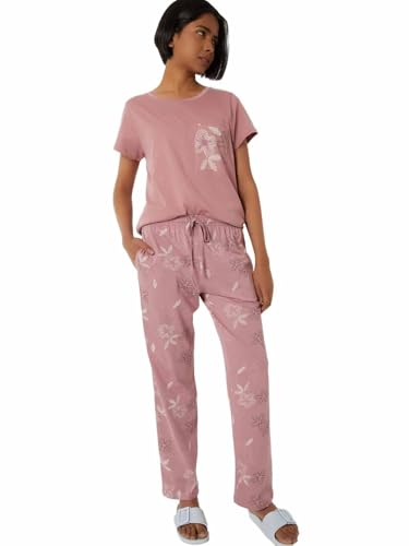 Image of Max Women's Printed Round Neck Half Sleeve Cotton Pyjama Set