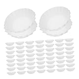 ELAYARD 100 Piezas Basque Cake Liners Papel Parchment Redondo Antiadherente Resistente Aceite Para Molde Cupcake Horno Freidora Aire Repostería