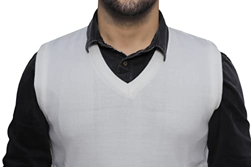 Image of Men Sleeveless Office Uniform Sweater - Daffodil