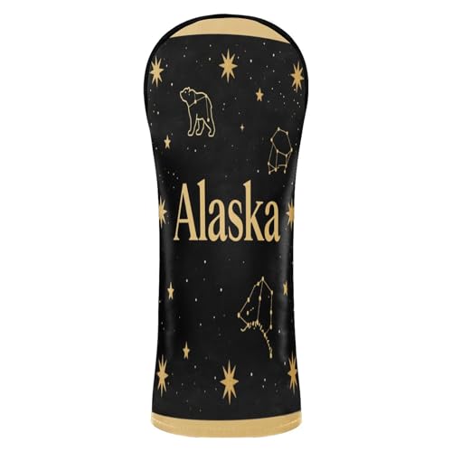 Golden Alaska Golf Club Head Covers Premium Leather Headcovers with Number Tag for Hybrid Cover para carro de Golf