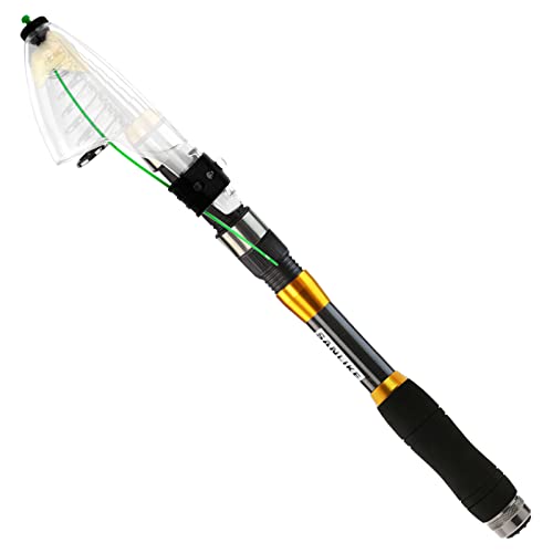 Canne à pêche télescopique portable - 90 % fibre de carbone - Siège à roulettes usiné CNC - Poignée confortable en EVA - Canne à pêche légère - Canne à pêche pour basses, truites et pêche Cover