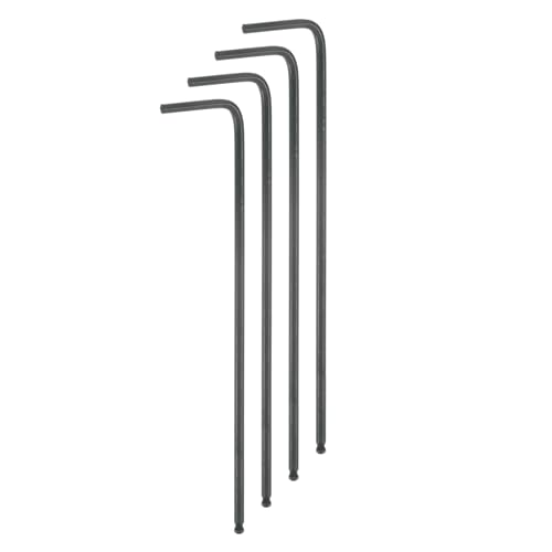 sourcing map 4pcs Ball End Hex Key Wrench 2mm L-Shape Extra Long Arm Hexagon Metric Wrenches Chrome Vanadium Steel Repairing Tool for Home Repair Black