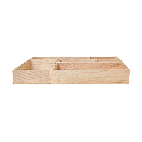 Martha Stewart LY-68986-6-NAT-MS Enzo Wooden Desk Drawer Organizer Set thumb #6