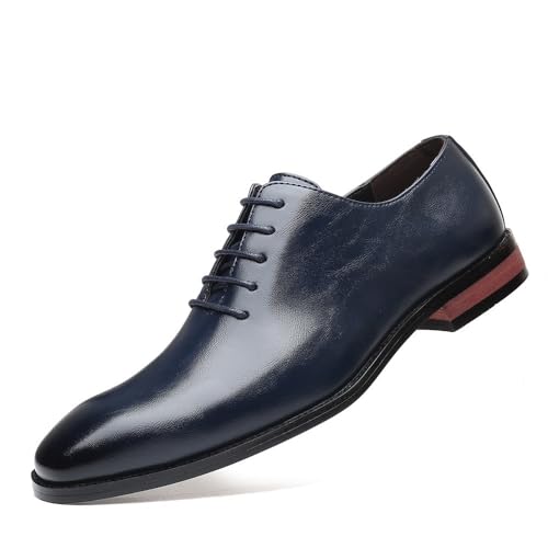 Men's Business Formal Shoes Fashion Trend Shoes Men's Shoes(Blue,42)