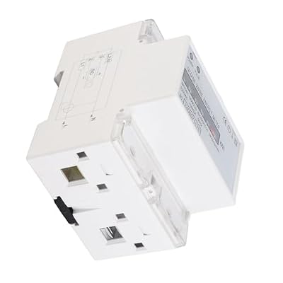 Electric Meter, KWh Meter, Single Phase 4P LED DIN Rail Electricity Power Consumption Wattmeter Energy Meter, 10 40A