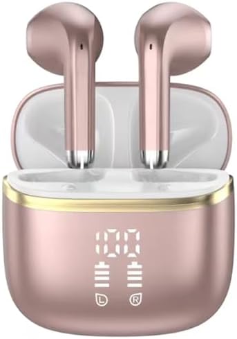 Bluetooth Kopfhörer, In Ear Kopfhörer Kabellos Bluetooth 5.4 mit 4 ENC Mic | HiFi Stereo Noise Cancelling Wireless Earbuds, 48H Spielzeit LED-Anzeige, IP7 Wasserdicht Sport Ohrhöre