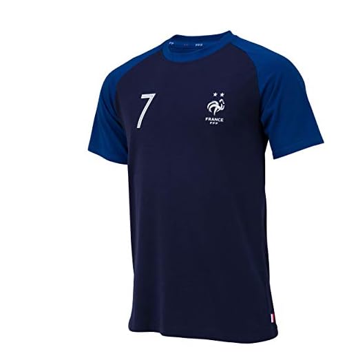 Equipe de FRANCE de football Manche courte T-Shirt FFF - Antoine Griezmann - Collection Officielle Taille Homme M