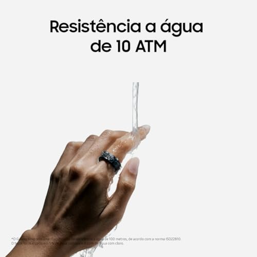 Samsung Galaxy Ring Tamanho 10, Monitor de treino, rastreador de sono, bateria de até 7 dias, Materi