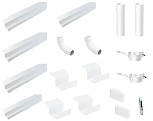 Gartenhaus Kastendachrinnenset bis 5,20 Meter Aluminium weiß Simpel