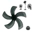 5-leaf - clear black