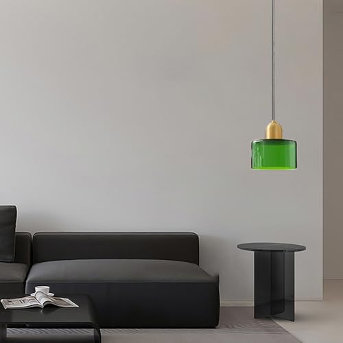 Suspension en verre vert transparent pour ambiance de chambre cocon - 3