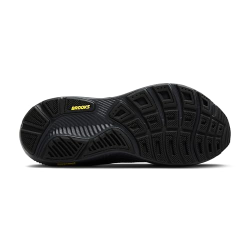 Brooks Brooks Men’s Ghost 17 Neutral Running Shoe - Ebony/Black/Yellow - 12 Medium