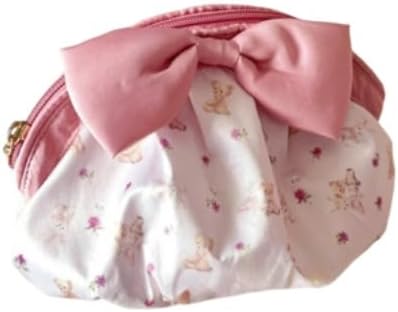 Y2k Cosmetic Bag for Purse Bow Coquette Aesthetic Pouch Cute Makeup Bag for Women Travel Cutecore Pink,One Size