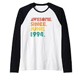 Photo Gallery awesome since june 1994 vintage 1994 birth of birthday years maglia con maniche raglan Photo Gallery awesome since june 1994 vintage 1994 birth of birthday years maglia con maniche raglan