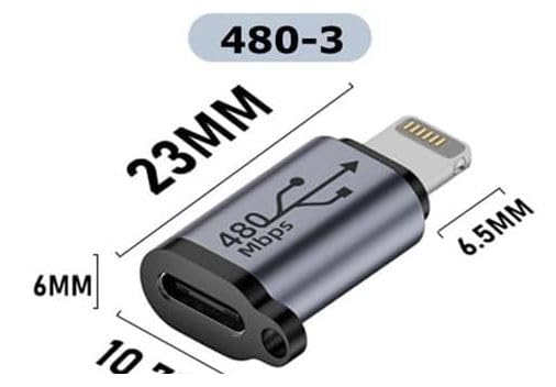 Image of ETZIN USB C to Lighting Adapter,27W PD Fast Charging for Phone 14 /13 /12 Pro Max Plus Mini,for Lighting to USB C Cable Adapter for iPad,Support Transfer Data-Not for Audio /OTG (EPL-1297CC)