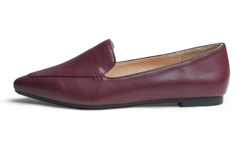 Image of FEVERSOLE Women's Loafer Flat Pointed Fashion Slip On Comfort Driving Office Shoes
