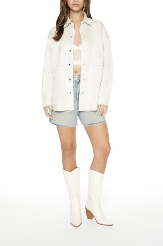 Forever 21 Women's Oversized Faux Suede Shacket4
