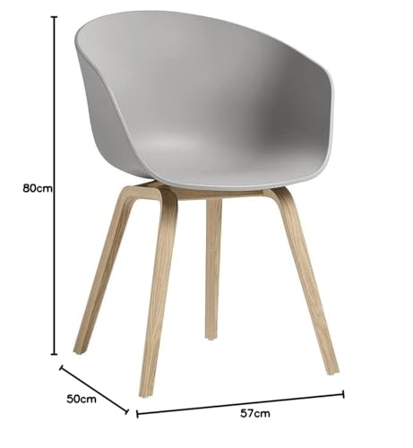 Image of Polypropylene Modern, Designer Chair (Grey) - Set of 2