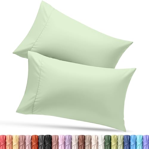 Utopia Bedding Queen Pillow Cases - 2 Pack - Envelope Closure - Soft Brushed Microfiber Fabric - Shrinkage and Fade Resistant Pillow Covers Queen Size 20 X 30 Inches (Queen Sage)