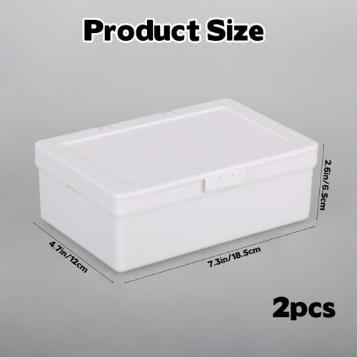 FMOACEN 2 Pack Wipes Dispenser Compatible with Cottonelle Flushable, Refillable Wipe Holder with Sealing Lid, Keeps Wipes Clean and Fresh, Non-Slip Wipe Container White Storage Box for Home Car Office