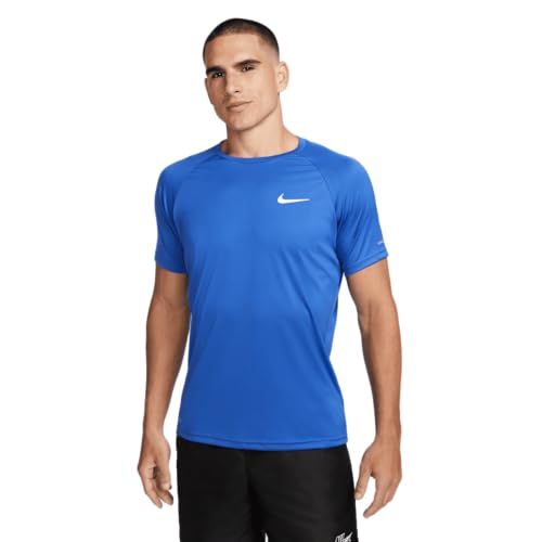 Nike Men's Dri-FIT UPF 40+ Hydroguard (US, Alpha, Medium, Regular, Regular, Game Royal Blue)
