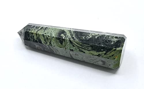Image of Certified Kambaba Jasper Crystal Tower Obelisk Point for Chakra, Healing and Balancing - AAA Grade Original Certified Gemstone Agate for Reiki Meditation Yoga Spiritual (2-3 Inches)