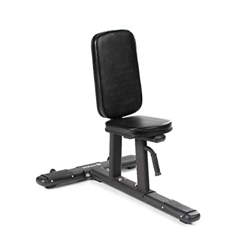 Titan Fitness Seated Stationary Bench, Rated 330 LB, Utility Upright Tricep Bicep Shoulder Press Weight Bench