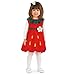 KarnevalsTeufel Erdbeer-Kostüm für Kinder Kleid mit Haarreif (104)