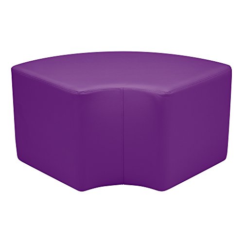 Image of Sprogs 18 inch H Structured Quarter Round Stool -Flexible Modular Collaborative Soft Seating for Office, Home, Lounge and School Classrooms with Durable Frame -Purple