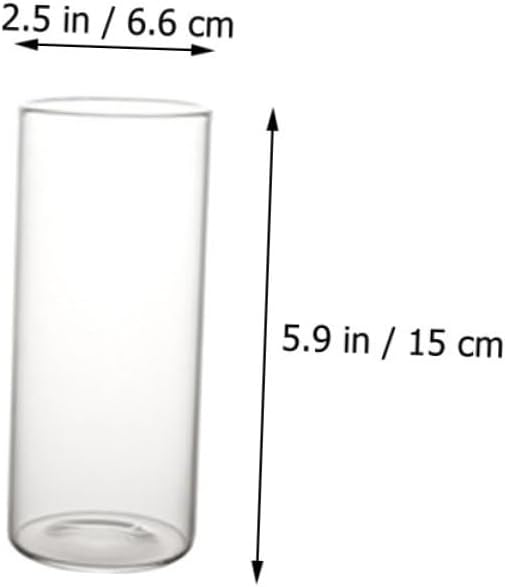 Hemobllo 4pcs Transparent Glass Drinking Cups for Cold Drinks Juice Wine and Cocktails Elegant Design for Home Office and Outdoor Use