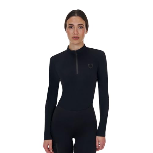 Equestro Training Ridertechnology Zip Woman Long Sleeve Polo S